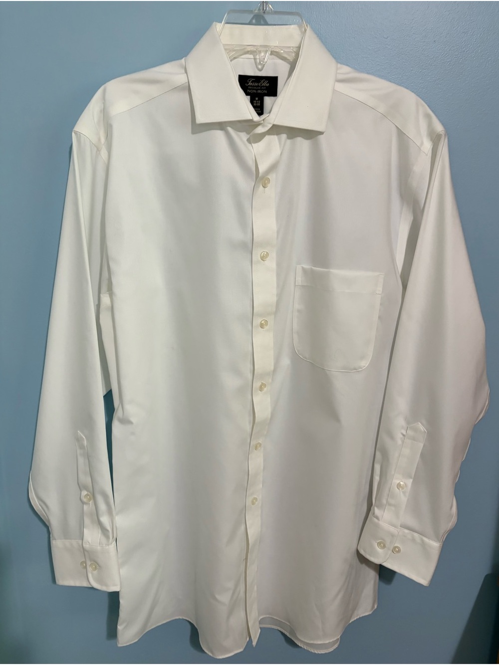 Tasso Elba Men's White Long-Sleeve Dress Shirt